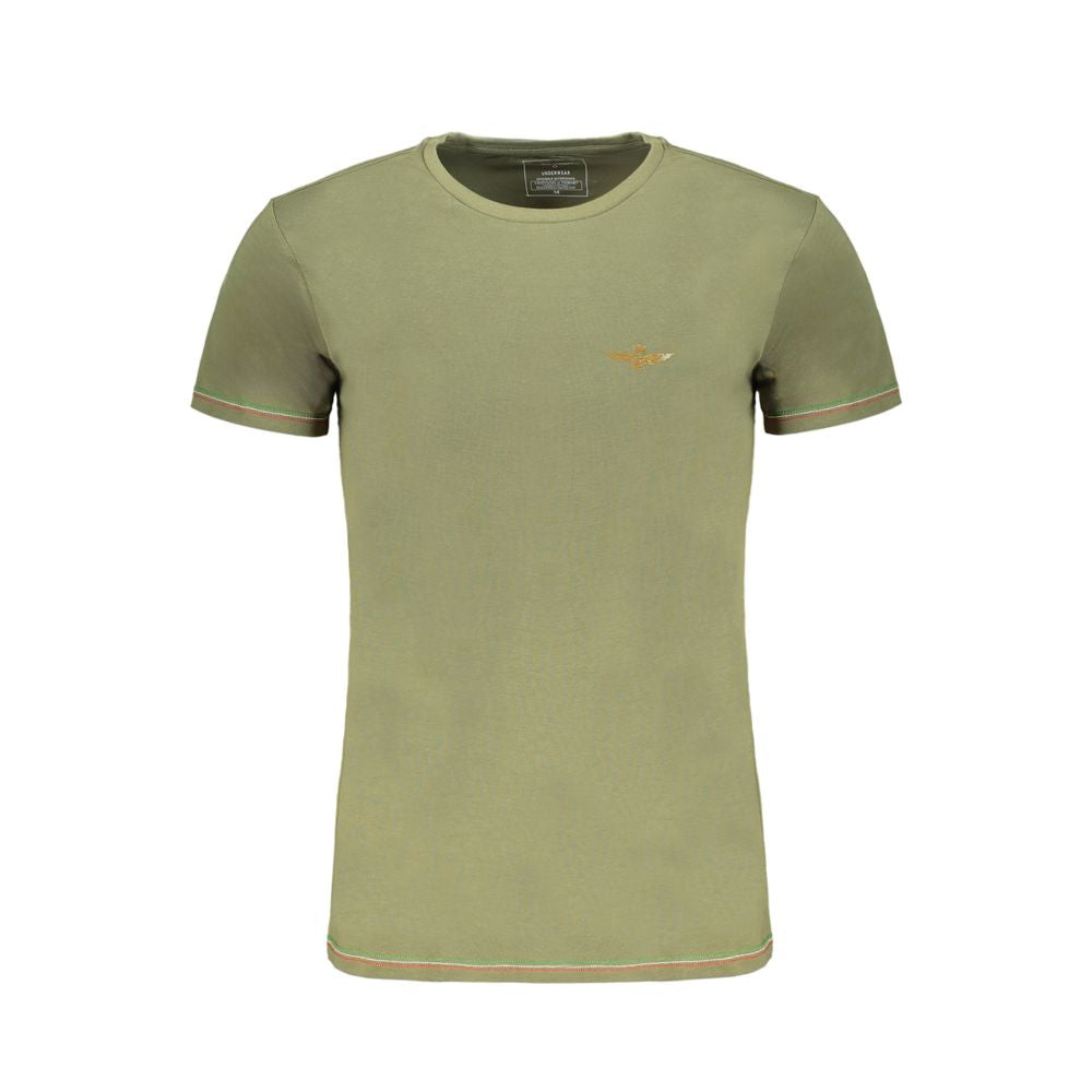 Aeronautica Militare Verde Cotton Men T-Shirt - Luxe Nova