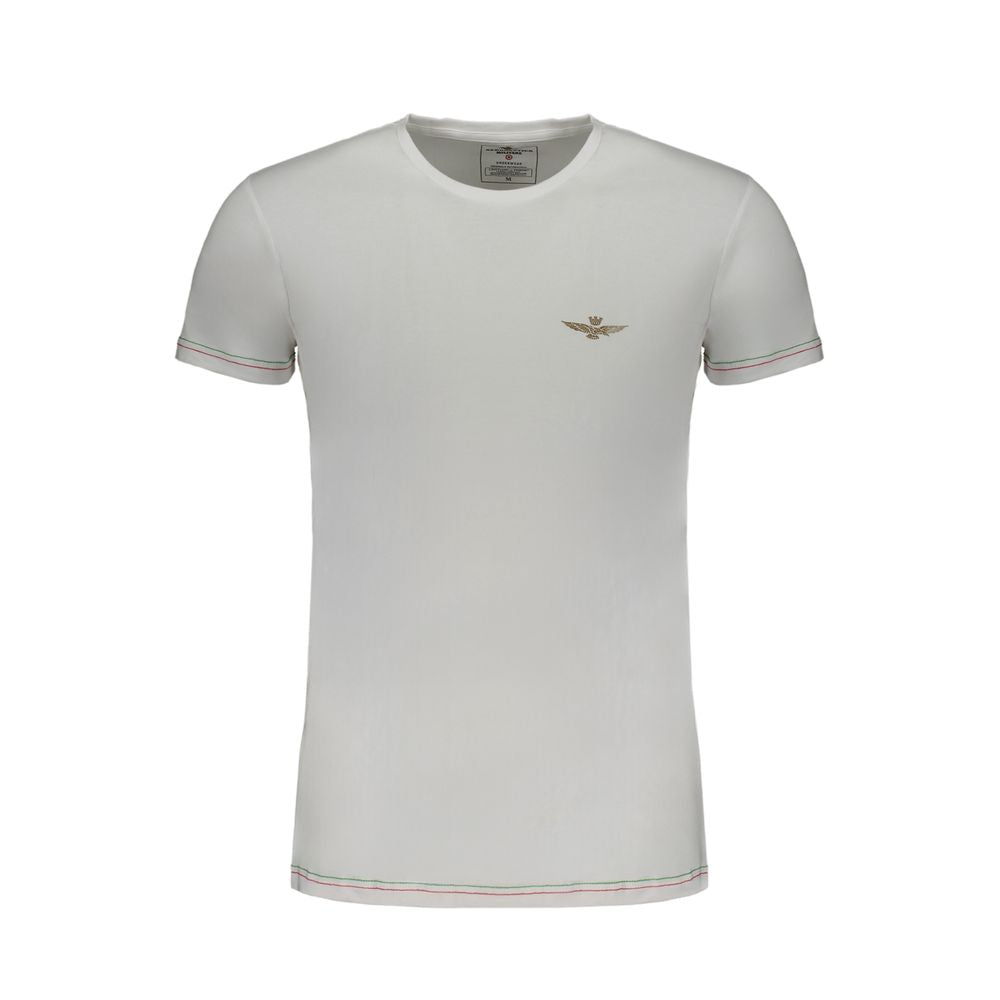 Aeronautica Militare White Cotton Men's T-Shirt - Luxe Nova