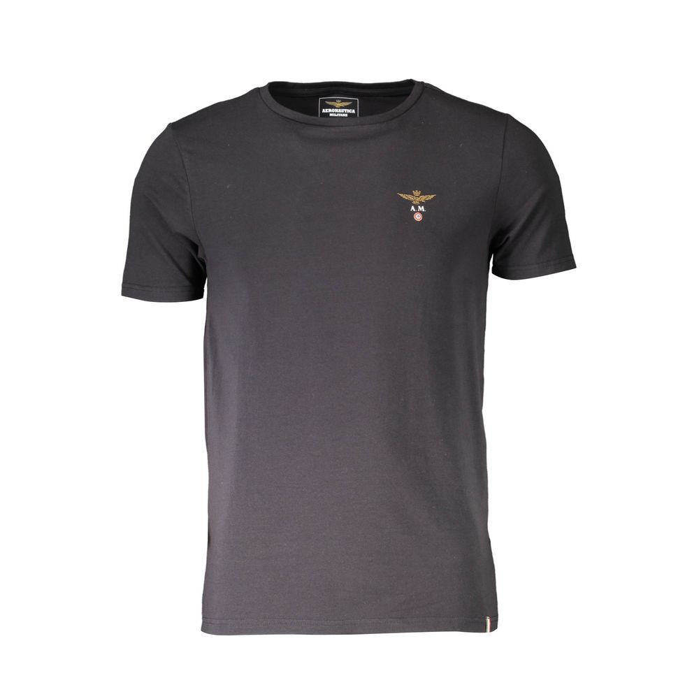 Aeronautica Militare Black Cotton Men's T-Shirt - Luxe Nova