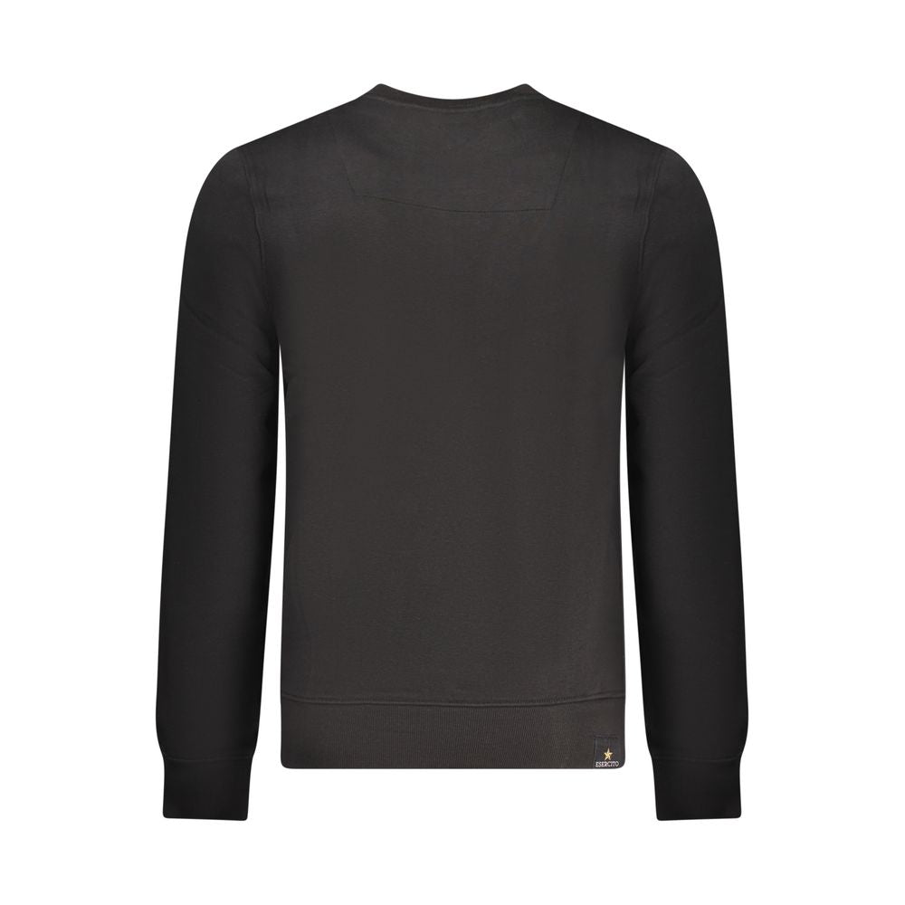 Accademia Militare Black Cotton Men Sweatshirt - Luxe Nova