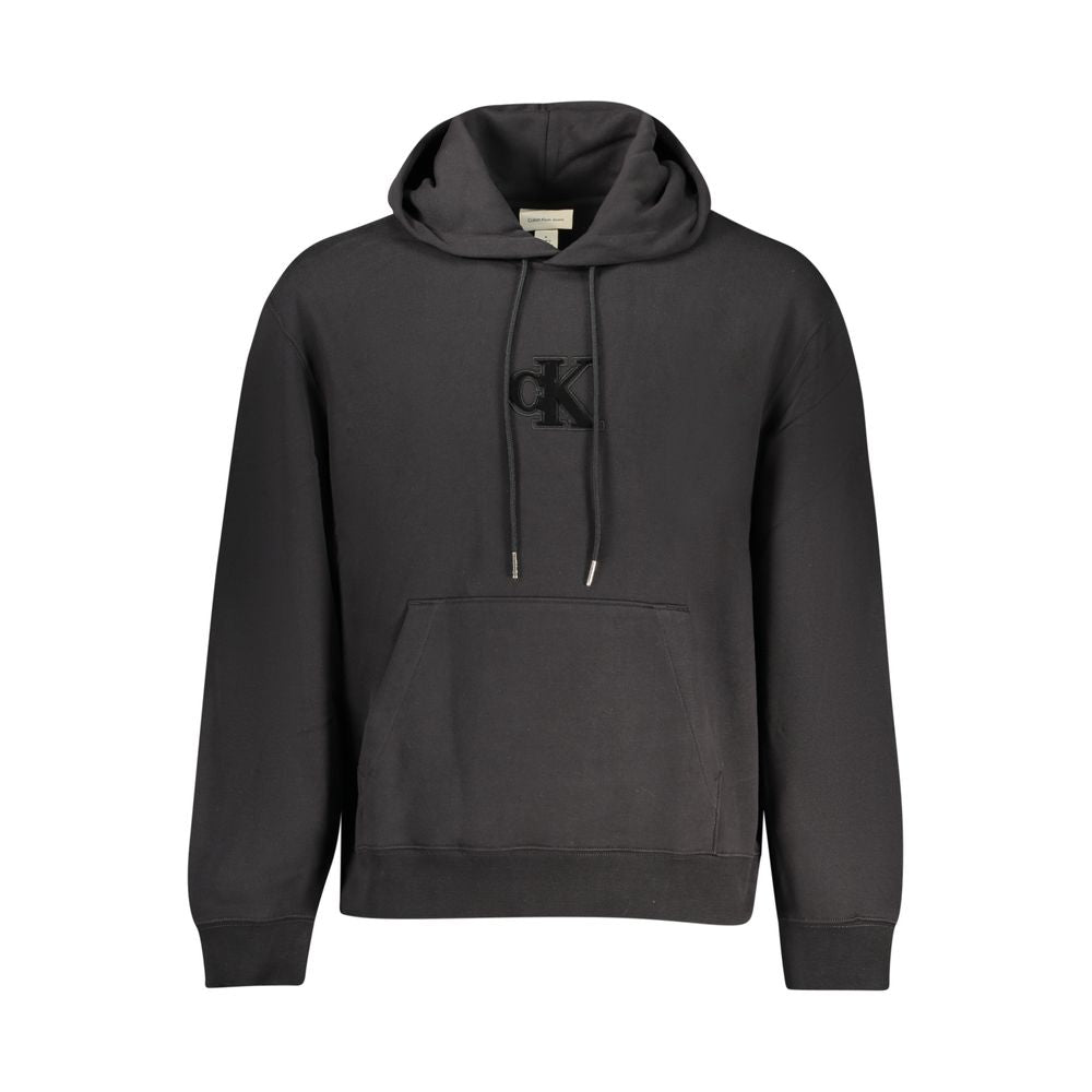 Calvin Klein Black Cotton Men's Hooded Sweatshirt - Luxe Nova