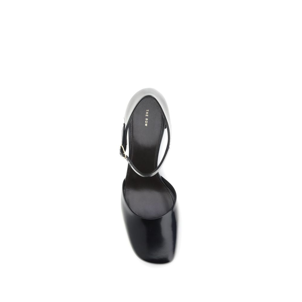 The Row Black Rubber Mid Heel Pumps - Luxe Nova