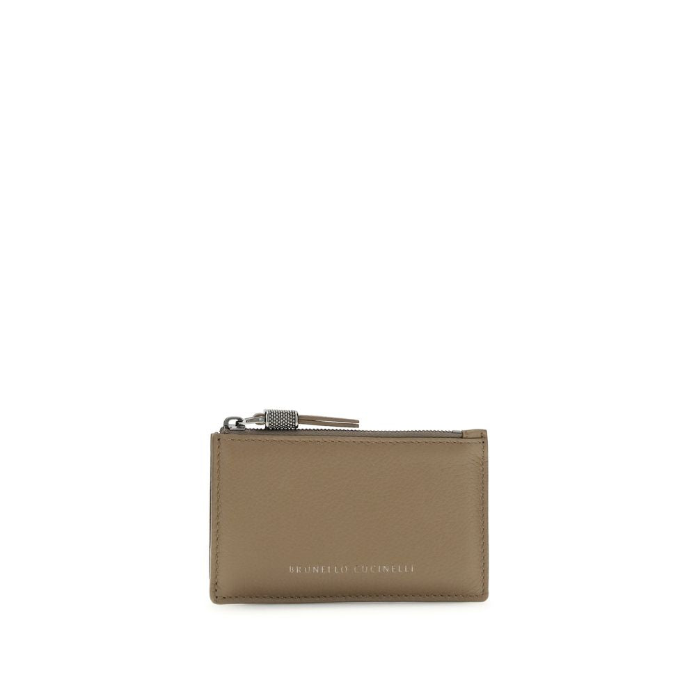 Brunello Cucinelli Beige Calf Leather Bos Taurus Wallet - Luxe Nova