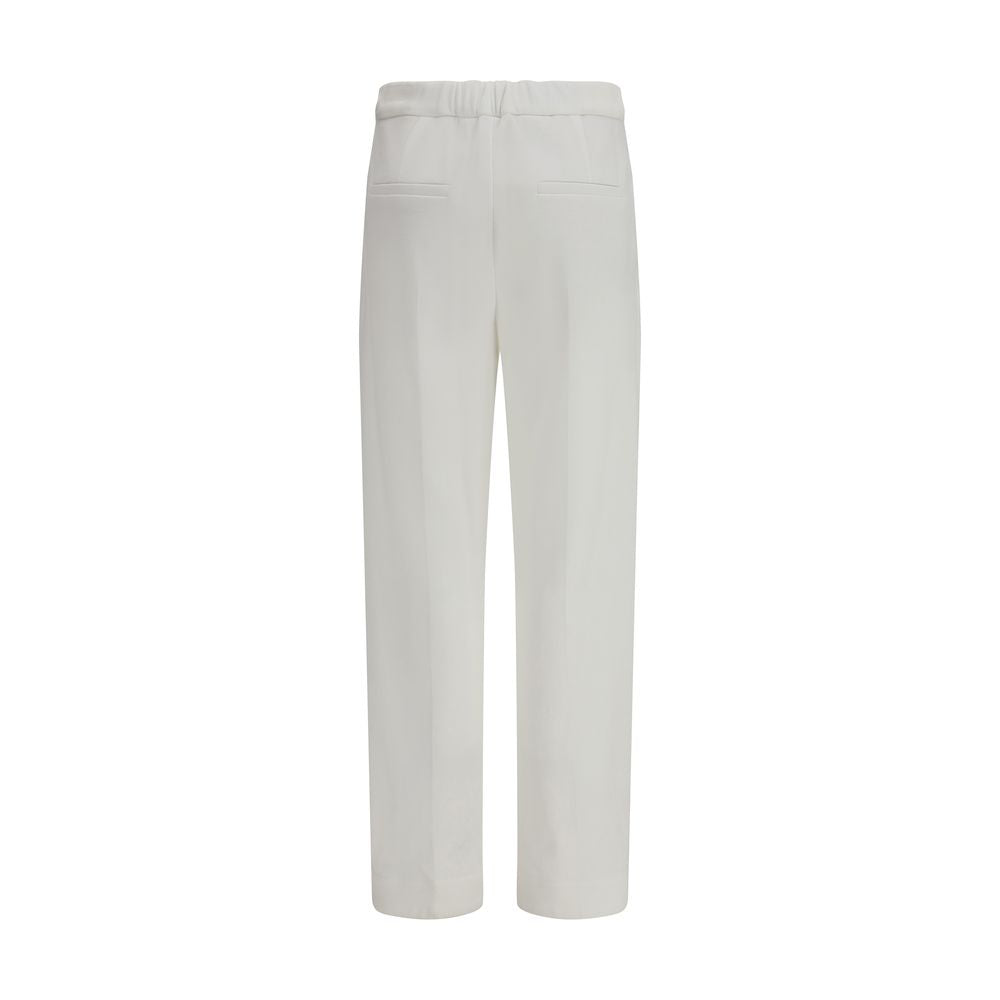 Brunello Cucinelli White Cotton Dress Pants - Luxe Nova