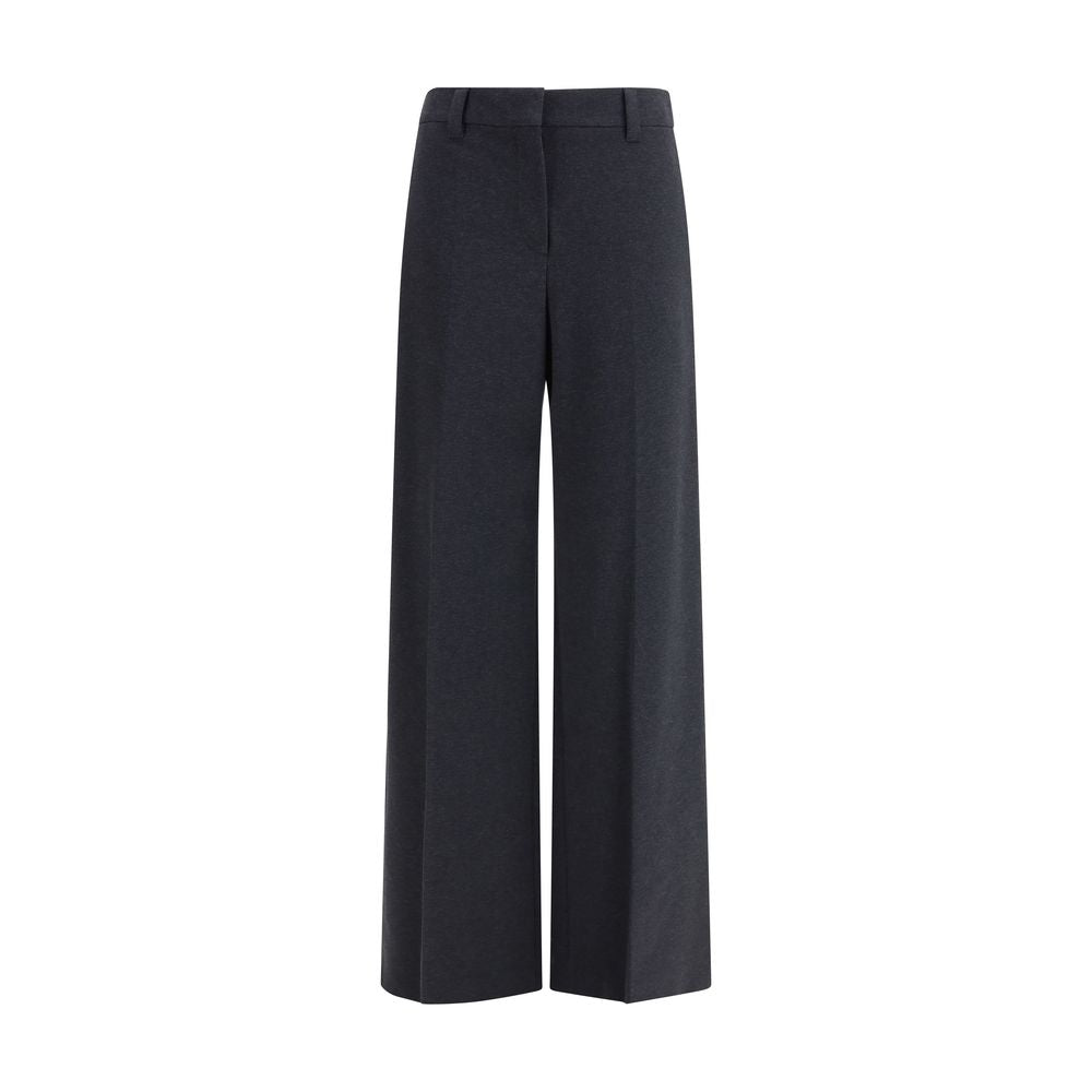 Brunello Cucinelli Gray Cotton Dress Pants - Luxe Nova