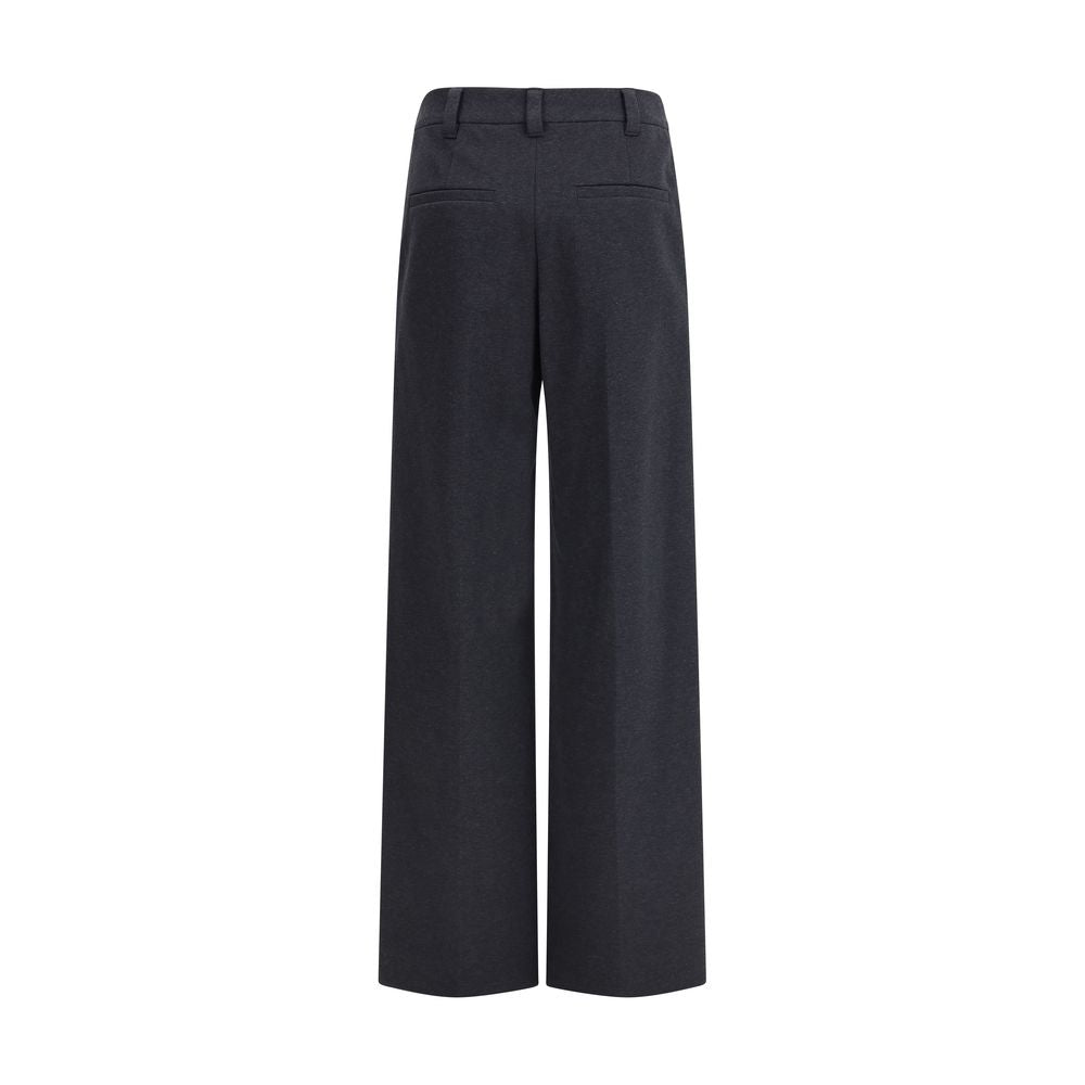 Brunello Cucinelli Gray Cotton Dress Pants - Luxe Nova