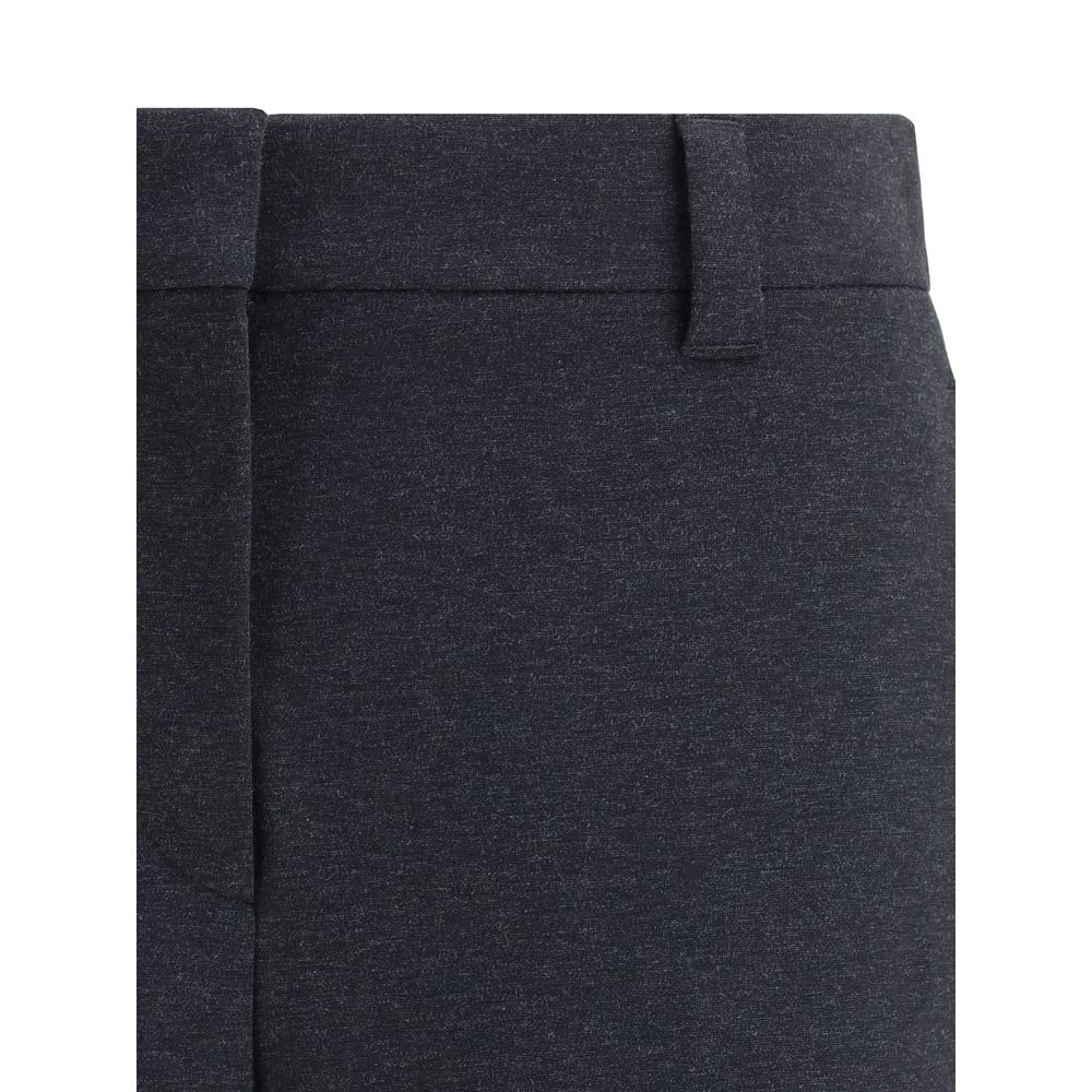 Brunello Cucinelli Gray Cotton Dress Pants - Luxe Nova