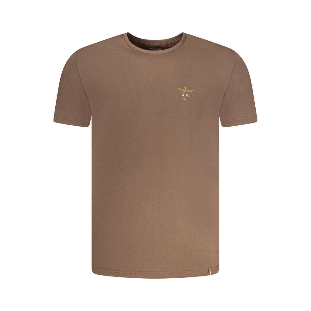 Aeronautica Militare Marrone Cotton Men's T-Shirt - Luxe Nova