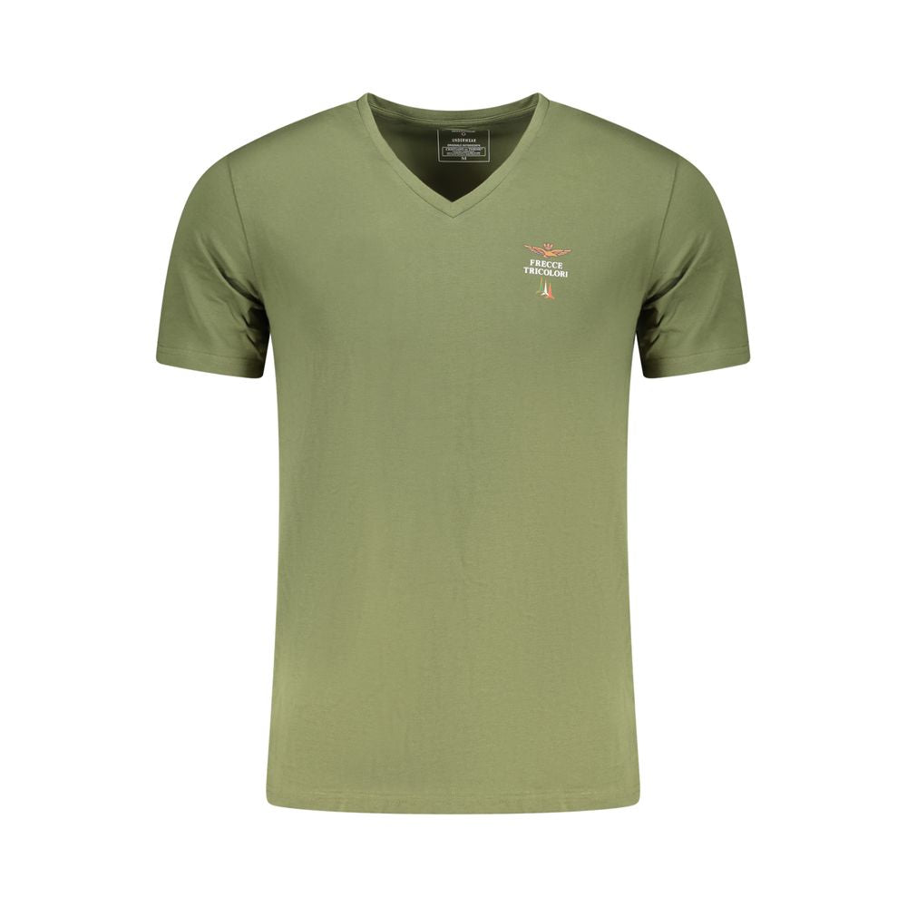 Aeronautica Militare Verde Cotton Men's T-Shirt - Luxe Nova
