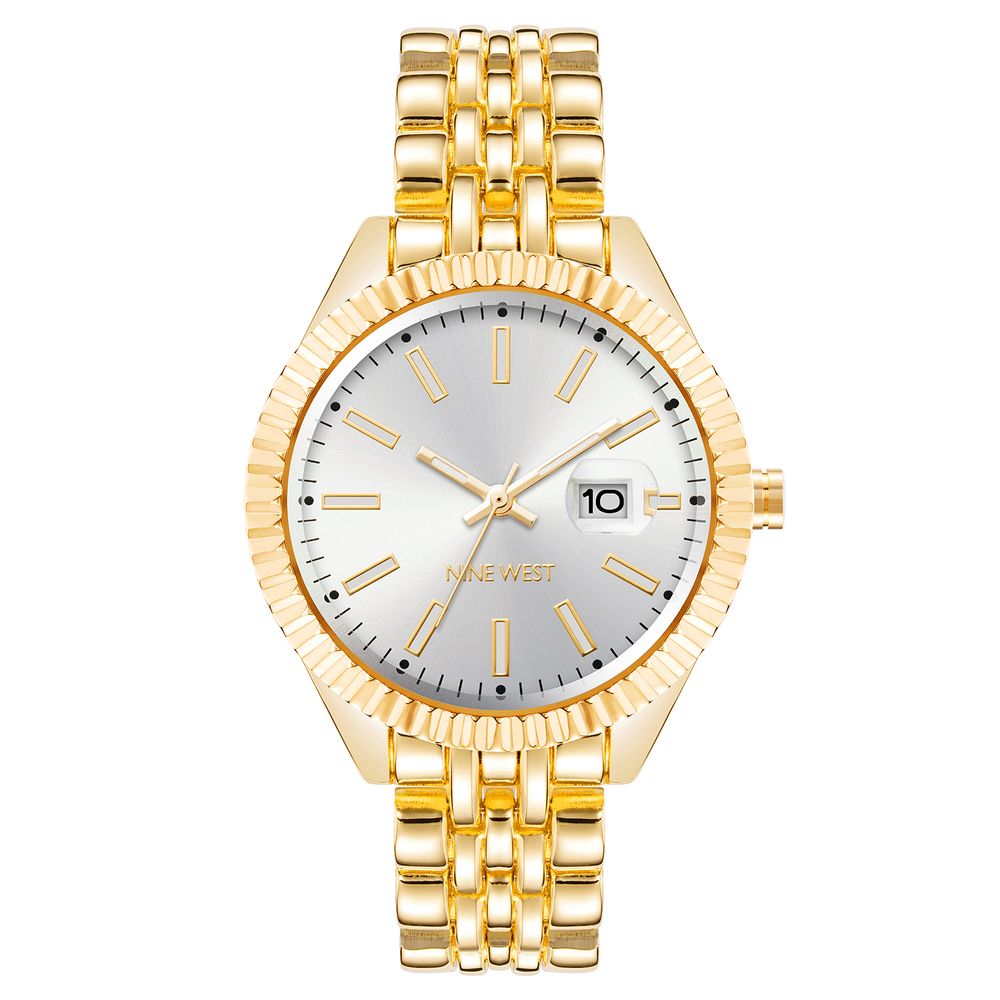Nine West Gold Metal Dress Watch - Luxe Nova