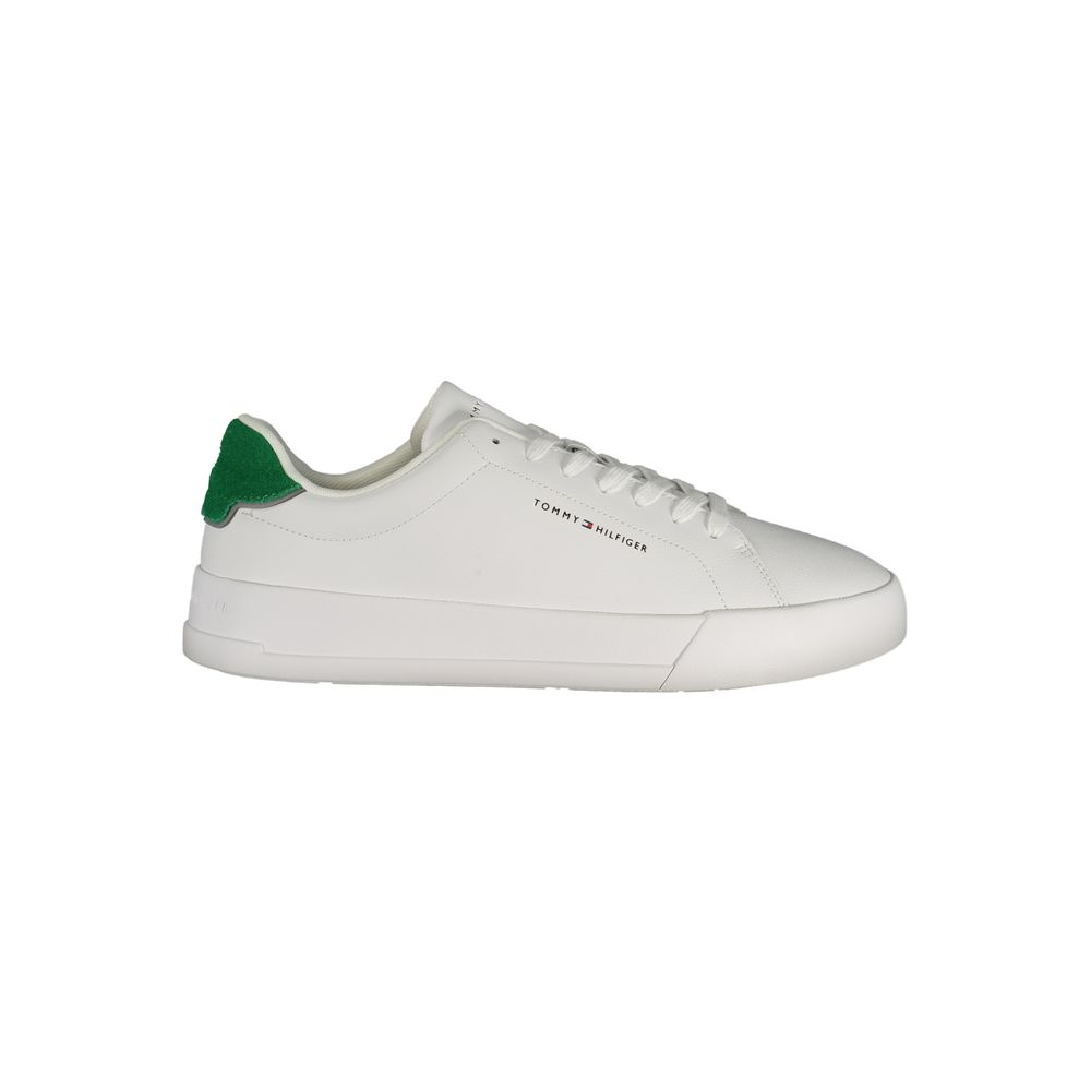 Tommy Hilfiger White Polyurethane Men Sneaker - Luxe Nova
