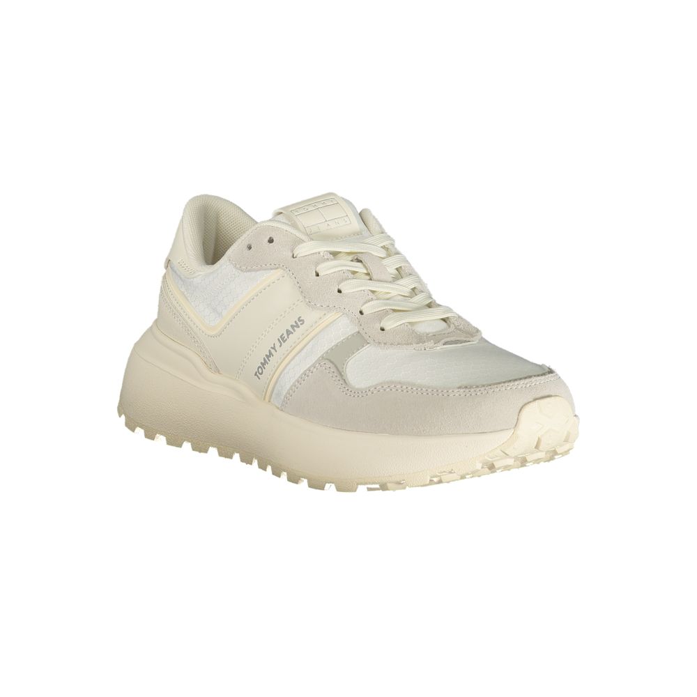 Tommy Hilfiger White Polyurethane Women Sneaker - Luxe Nova