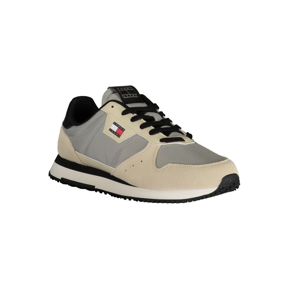 Tommy Hilfiger Grigio Leather Men Sneaker - Luxe Nova
