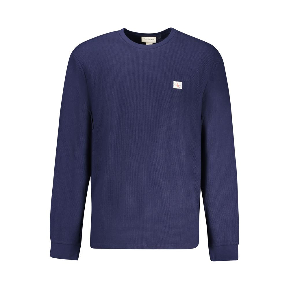 Calvin Klein Blu Cotton Mens Sweater - Luxe Nova