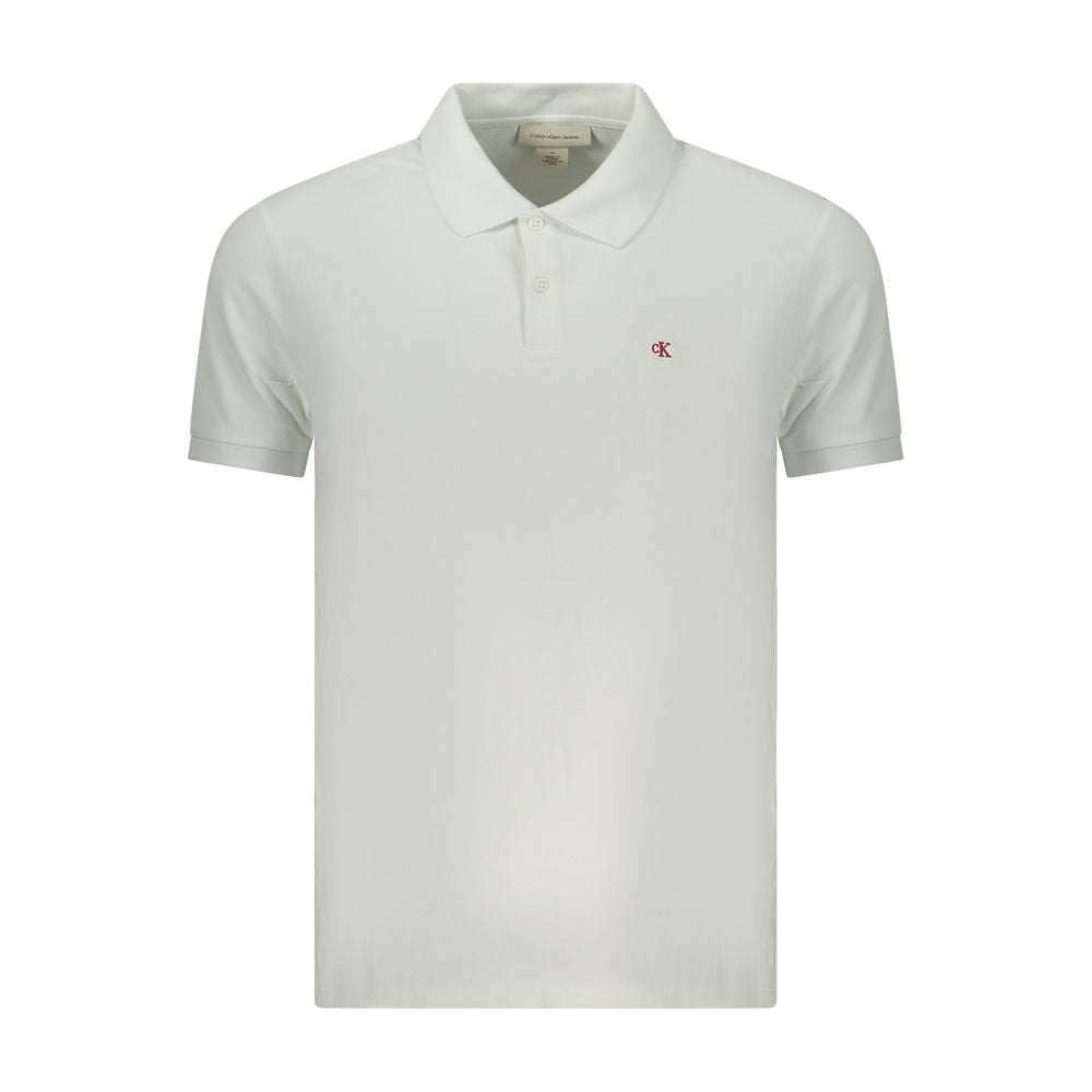 Calvin Klein Bianco Cotton Men Polo - Luxe Nova