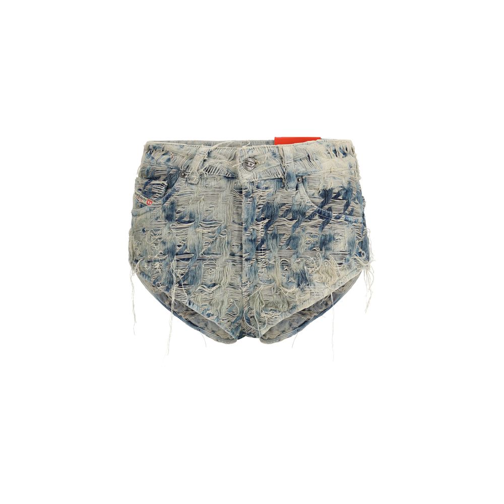 Diesel Blue Cotton Bermuda Shorts
