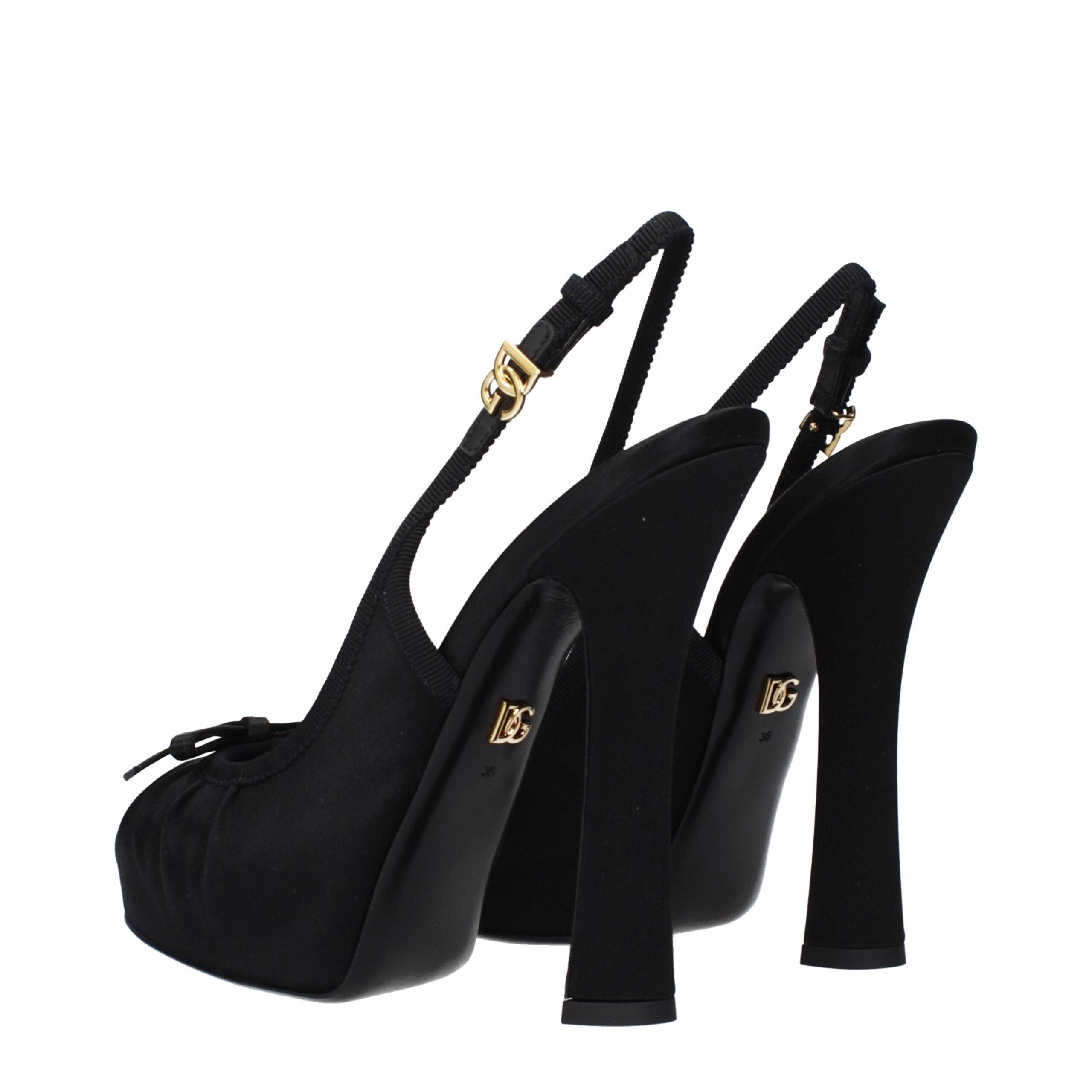 Dolce & Gabbana Black Satin High Heel Pumps - Luxe Nova
