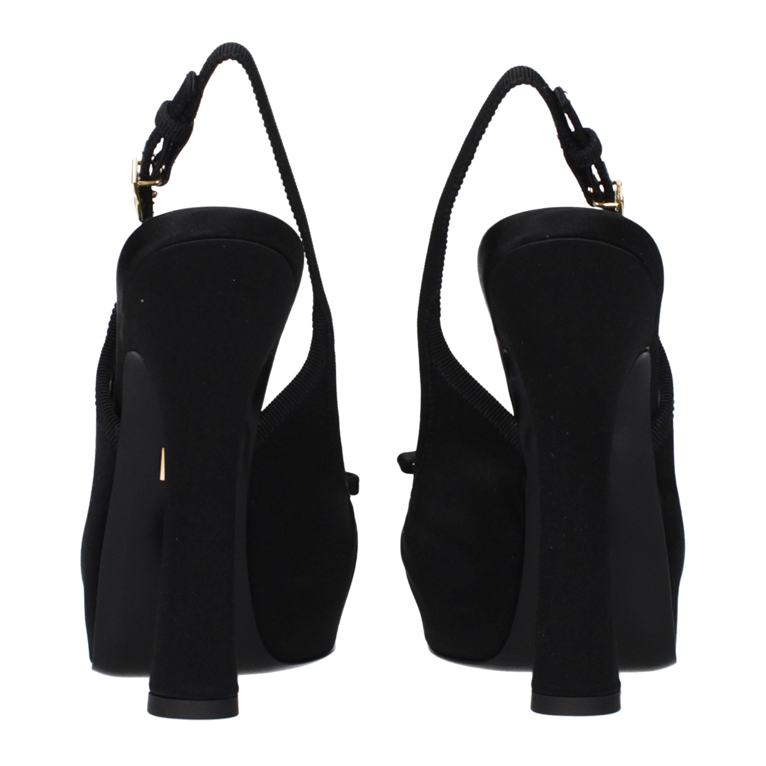 Dolce & Gabbana Black Satin High Heel Pumps - Luxe Nova