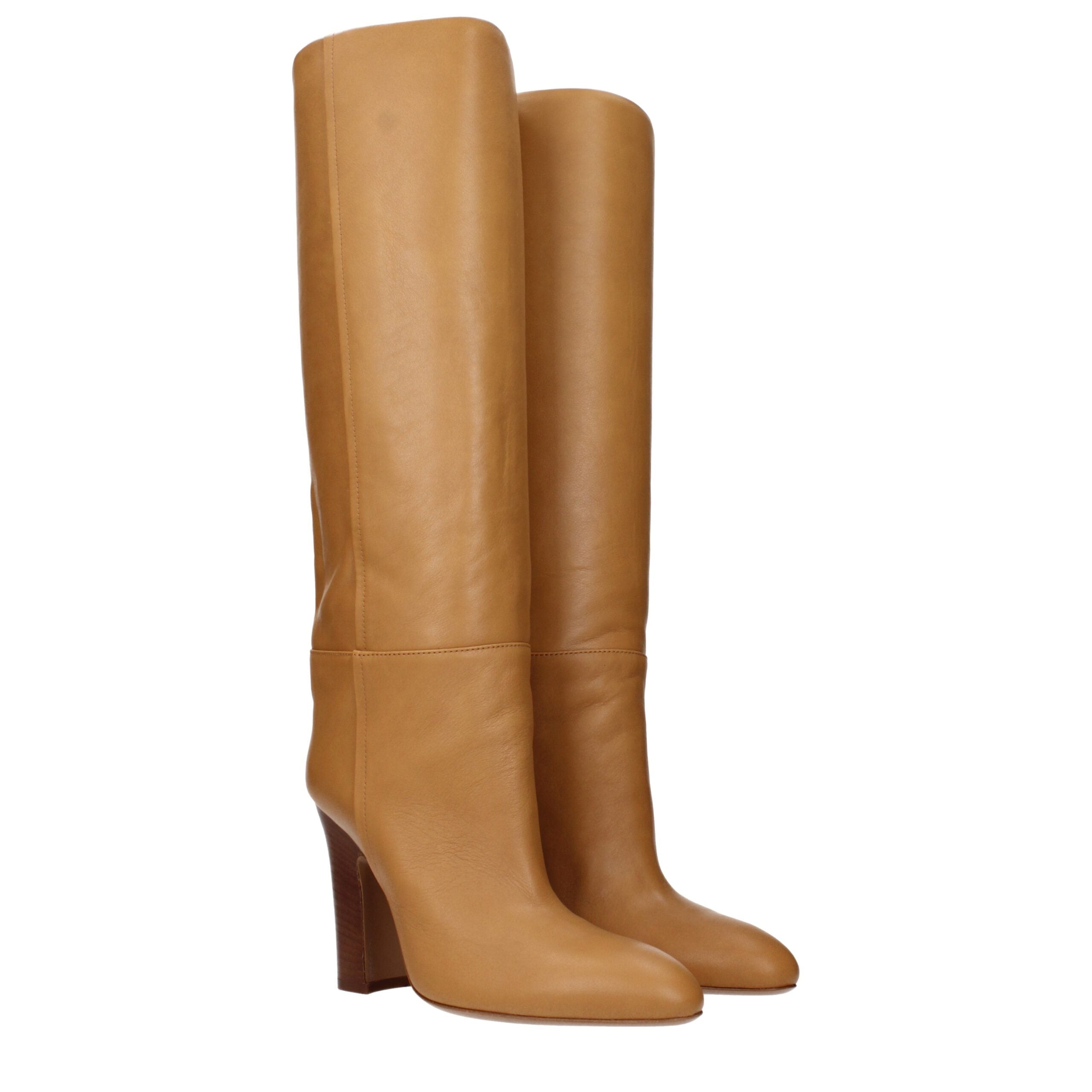 Paris Texas Brown Leather Boots - Luxe Nova