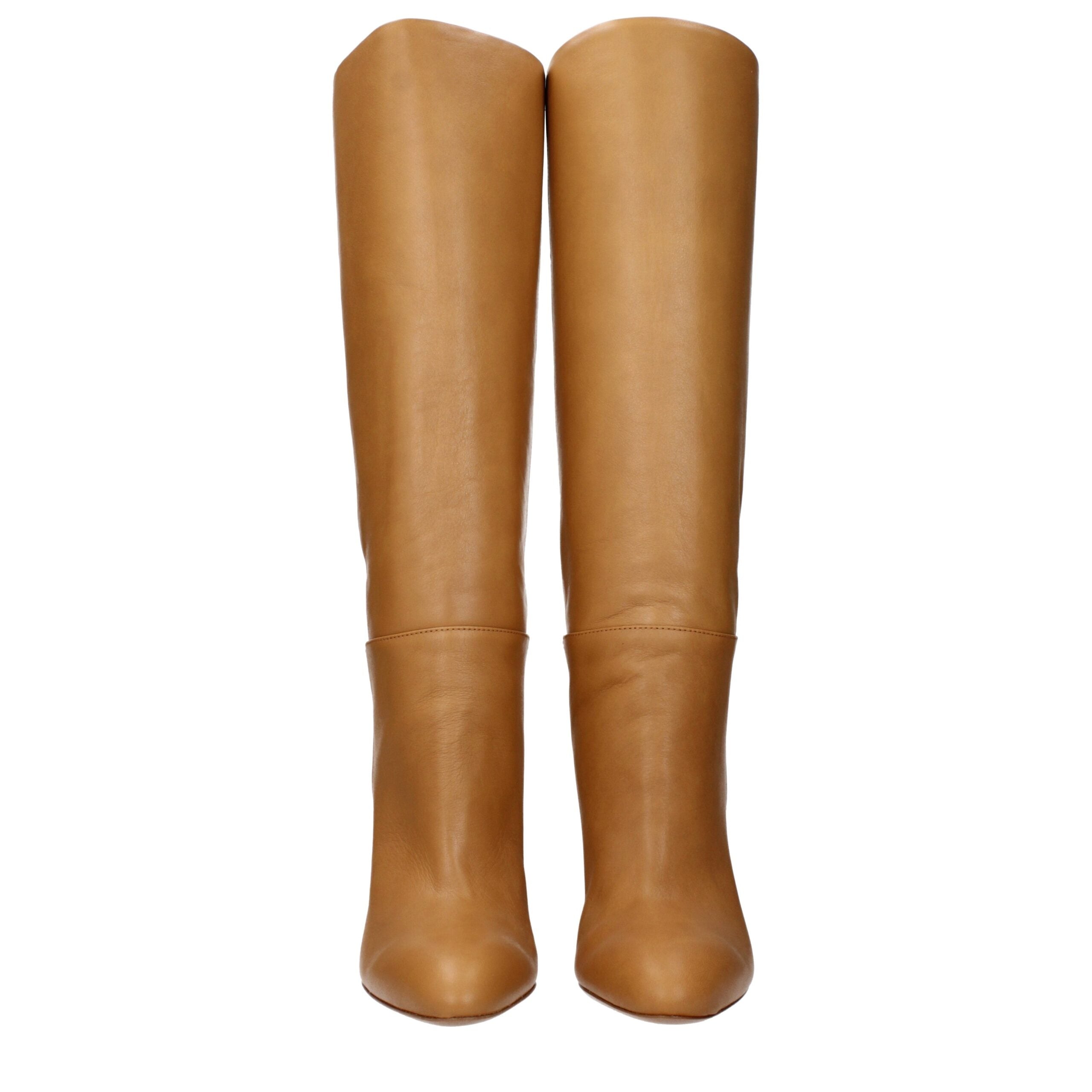 Paris Texas Brown Leather Boots - Luxe Nova