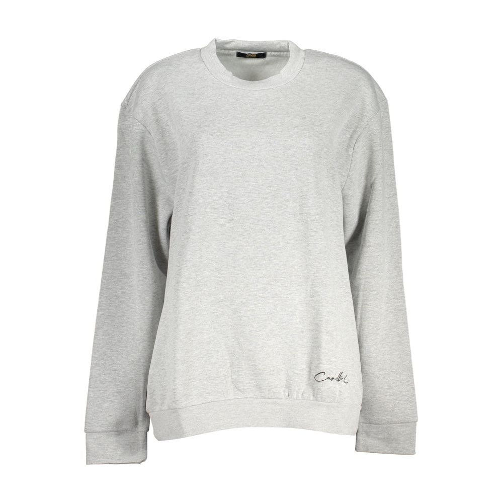 Cavalli Class Grigio Polyester Women Sweatshirt - Luxe Nova