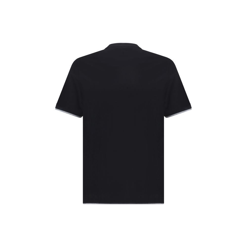 Brunello Cucinelli Black Cotton T-Shirt - Luxe Nova