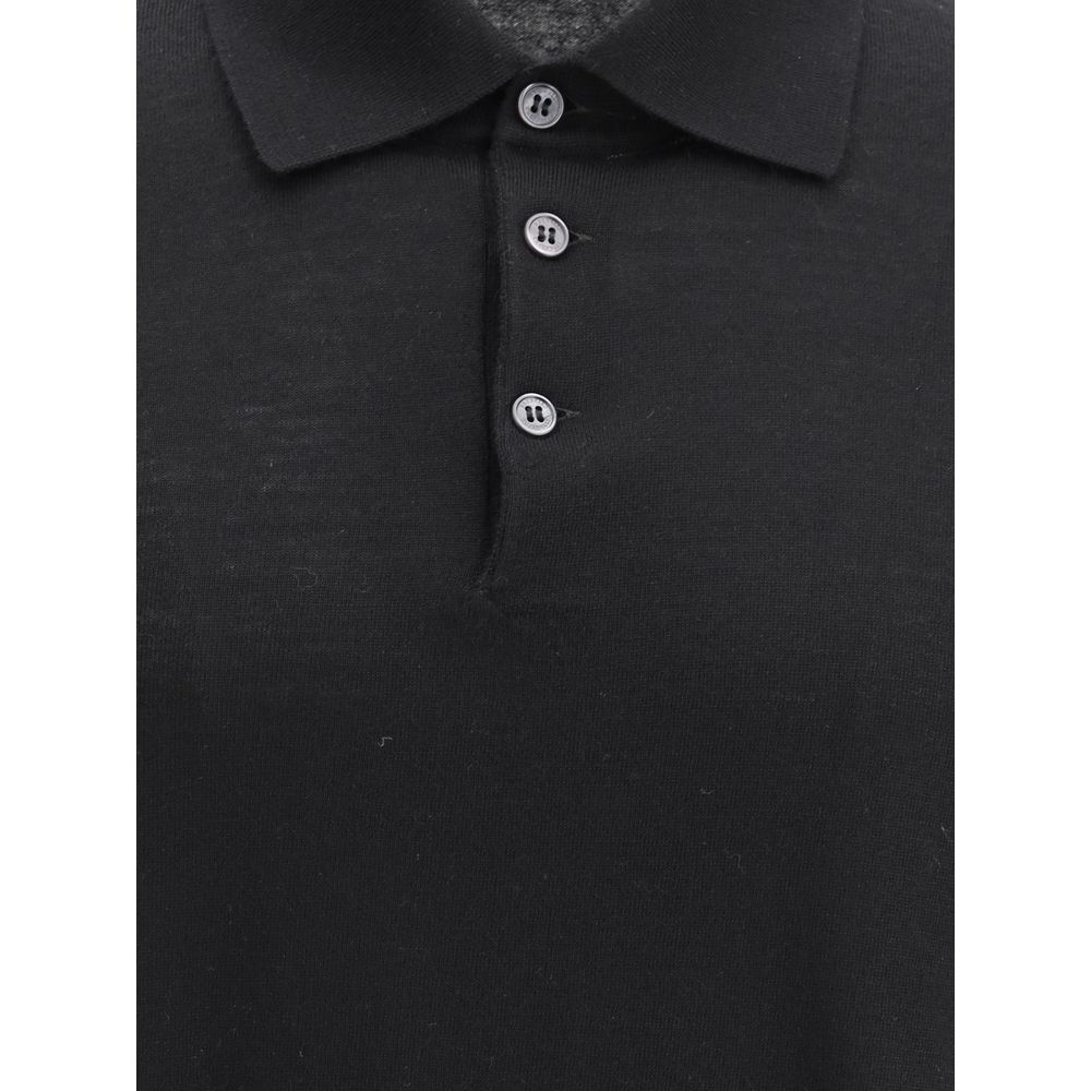 Brunello Cucinelli Black Cashmere Dress Shirt - Luxe Nova