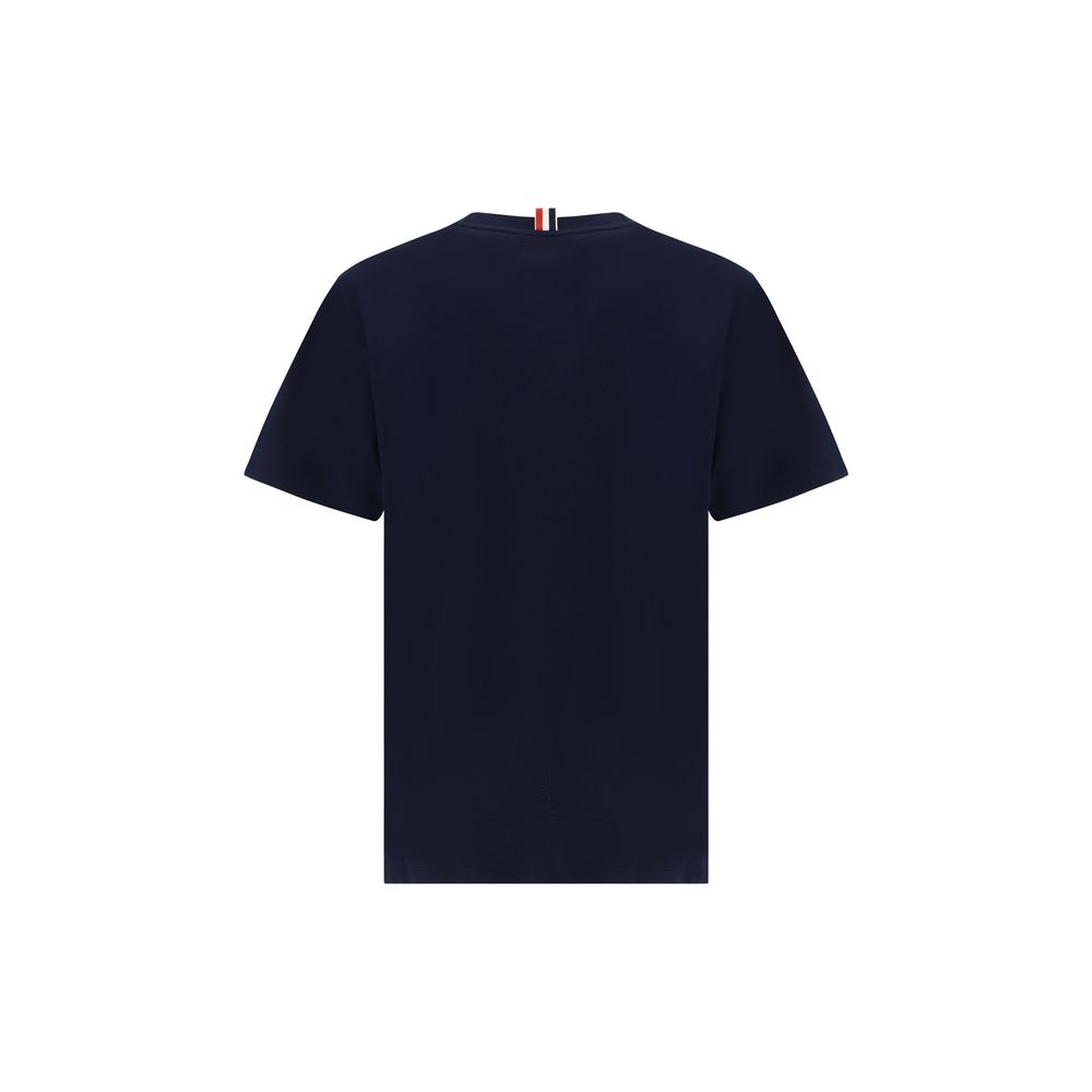 Thom Browne Blue Cotton T-Shirt - Luxe Nova