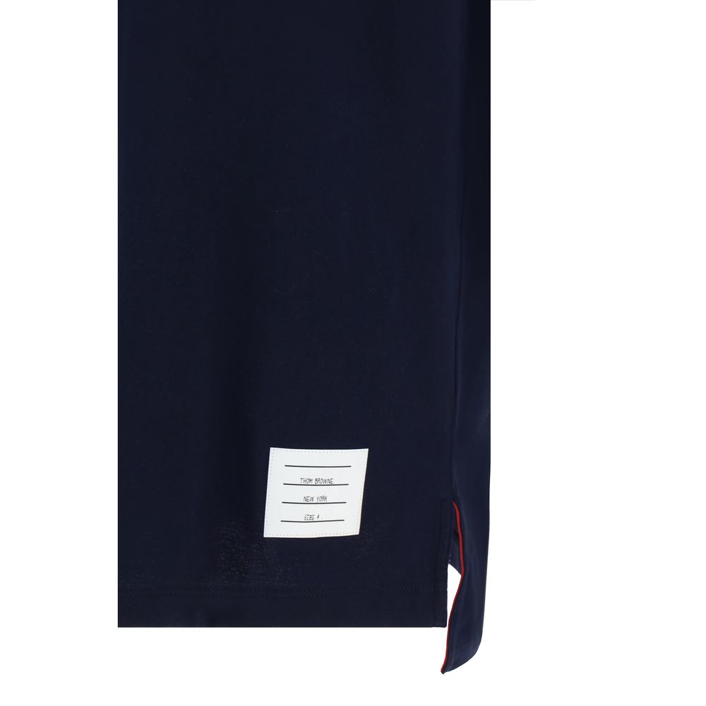 Thom Browne Blue Cotton T-Shirt - Luxe Nova