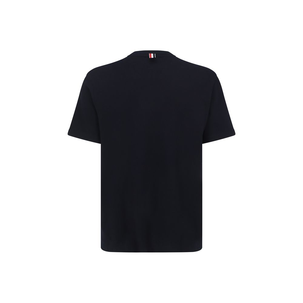 Thom Browne Blue Cotton T-Shirt - Luxe Nova