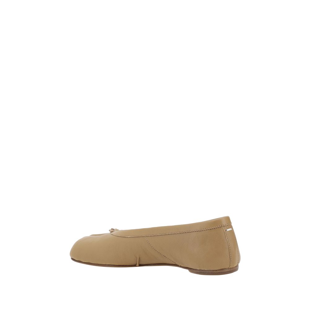 Margiela Beige Lamb Ovis Aries Aries Ballet Flats - Luxe Nova