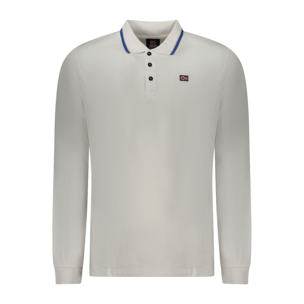 Norway 1963 Bianco Cotton Men Polo Shirt - Luxe Nova