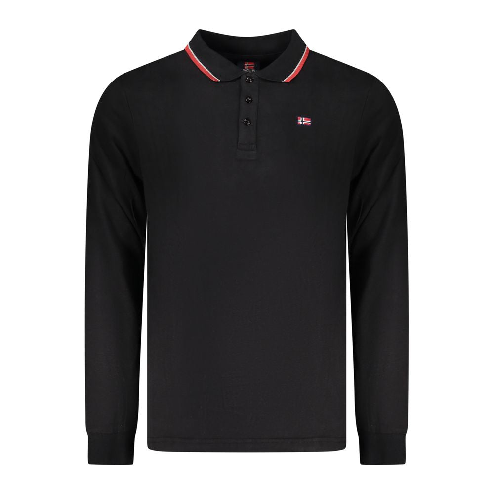 Norway 1963 Black Cotton Men Polo Shirt - Luxe Nova