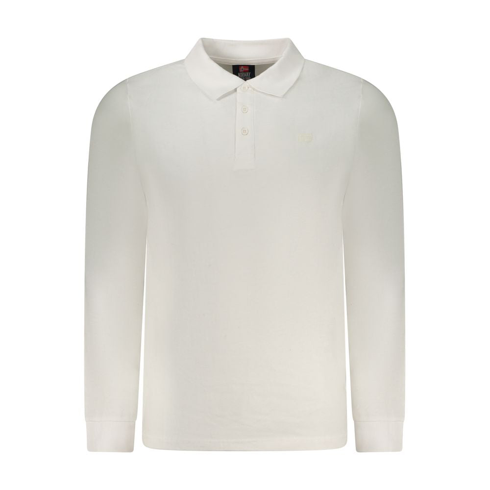 Norway 1963 White Cotton Men Polo Shirt - Luxe Nova