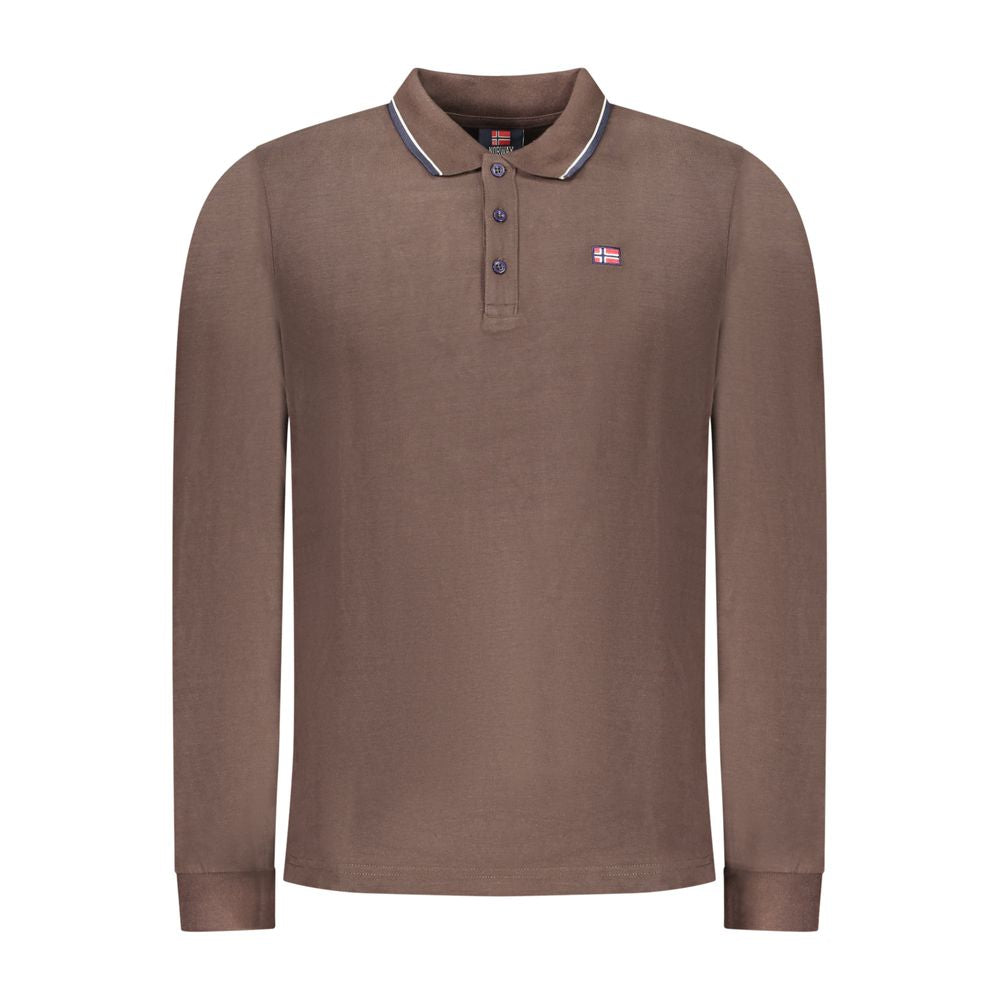 Norway 1963 Marrone Cotton Men Polo-Shirt - Luxe Nova