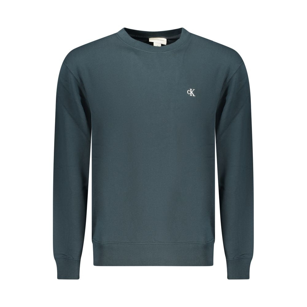 Calvin Klein Blue Cotton Men Sweatshirt - Luxe Nova