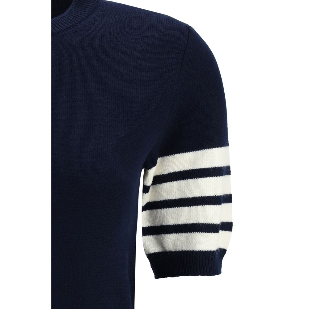 Thom Browne Blue Fleece Wool Sweatshirt - Luxe Nova