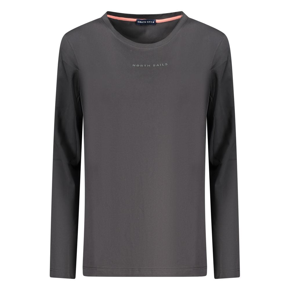 North Sails Black Cotton Women T-Shirt - Luxe Nova