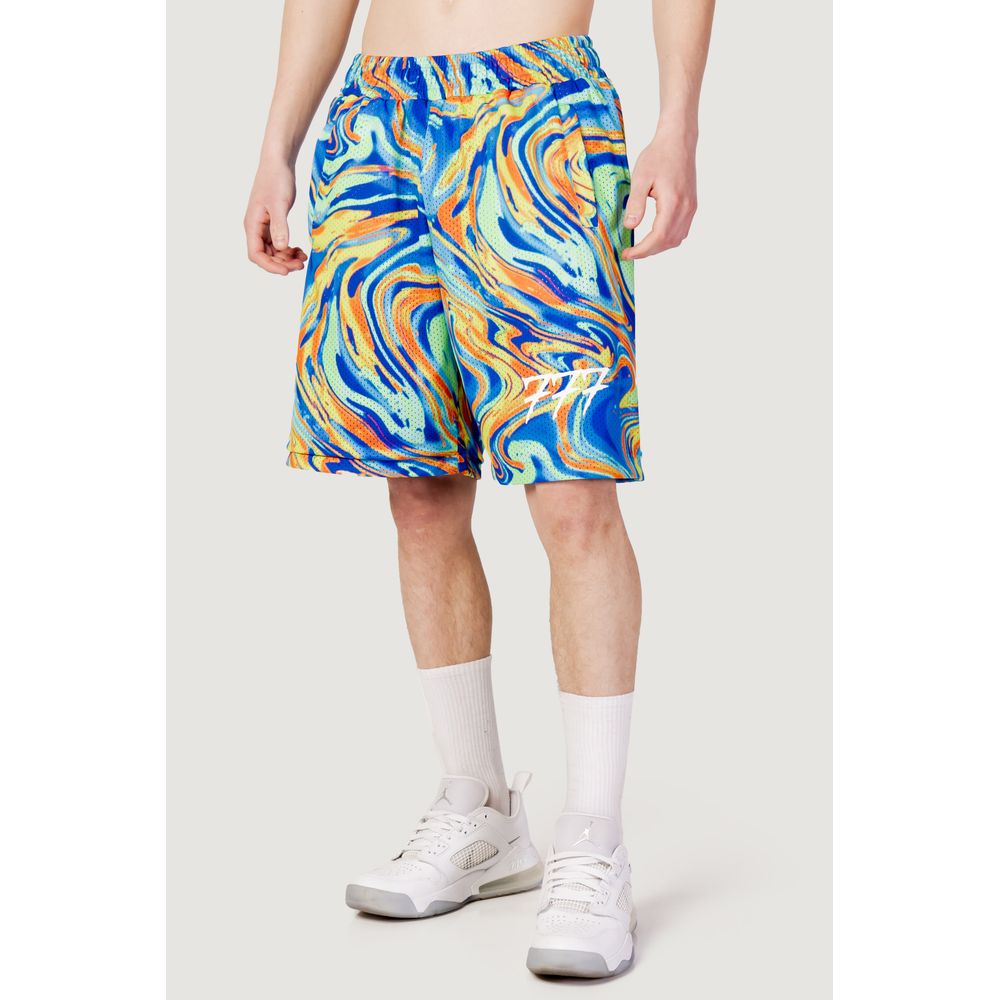 Triplosette 777 Blue Polyester Bermuda Shorts