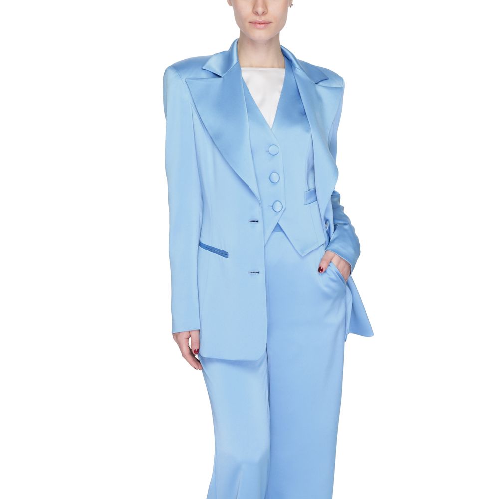 Silence Blue Polyester Blazer