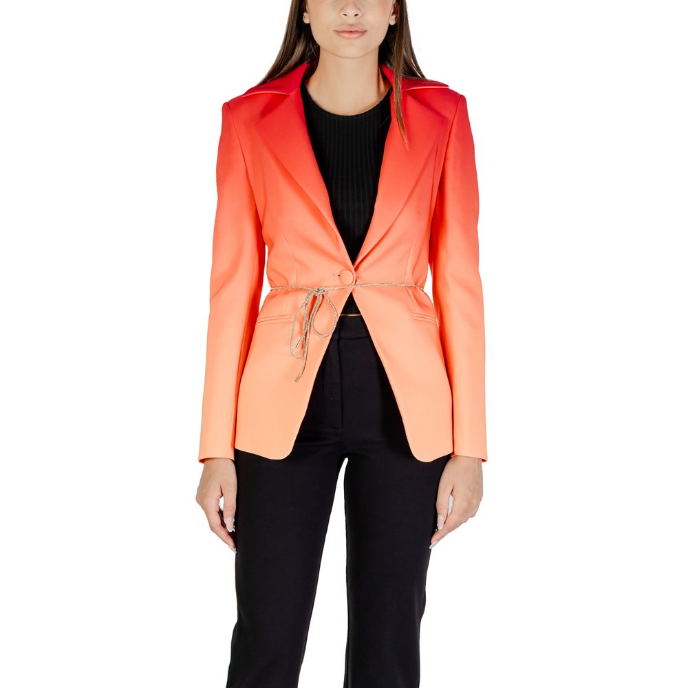 Silence Orange Polyester Blazer