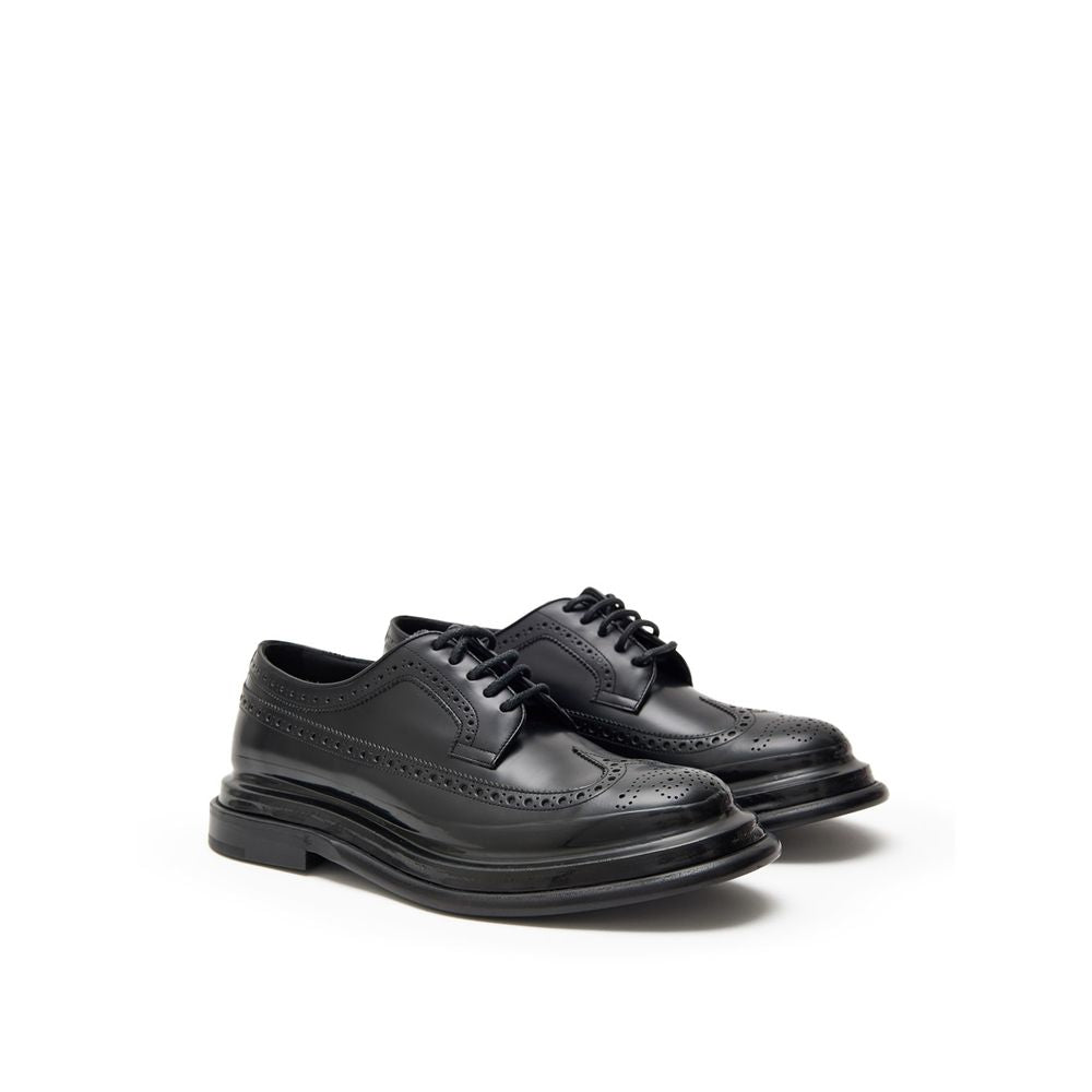 Dolce & Gabbana Black Leather Moccassin - Luxe Nova