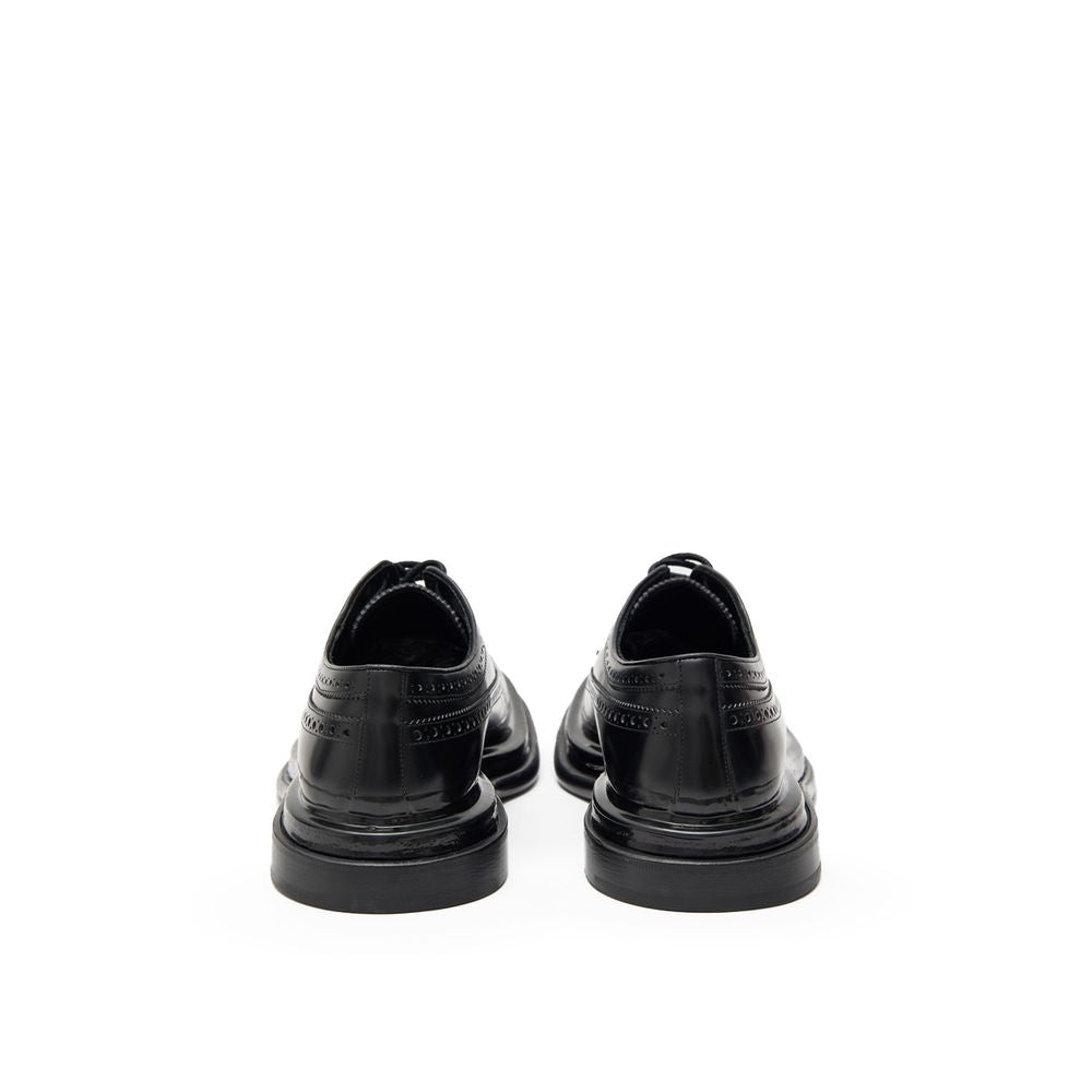 Dolce & Gabbana Black Leather Moccassin - Luxe Nova