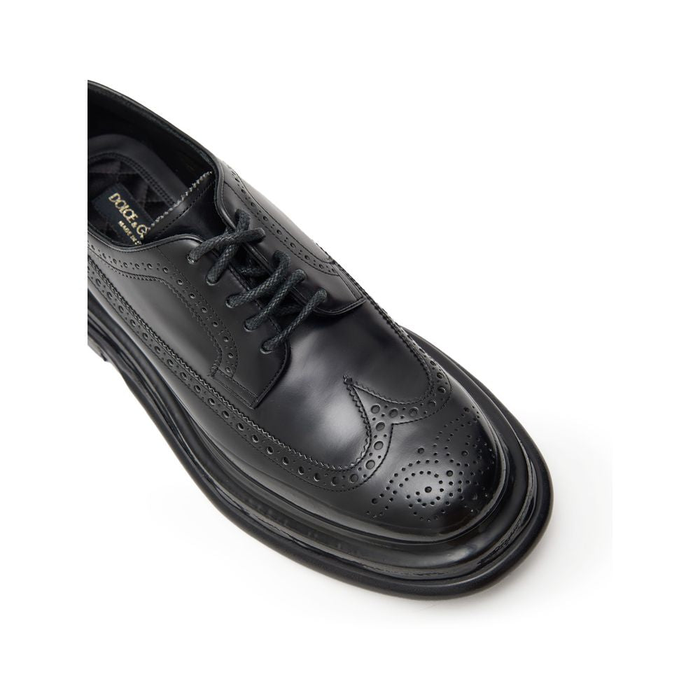 Dolce & Gabbana Black Leather Moccassin - Luxe Nova
