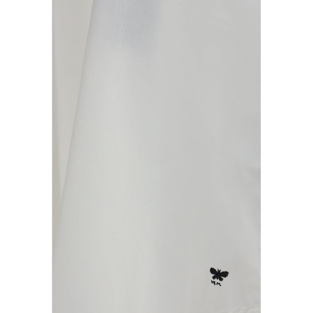 Max Mara White Cotton Dress Shirt - Luxe Nova