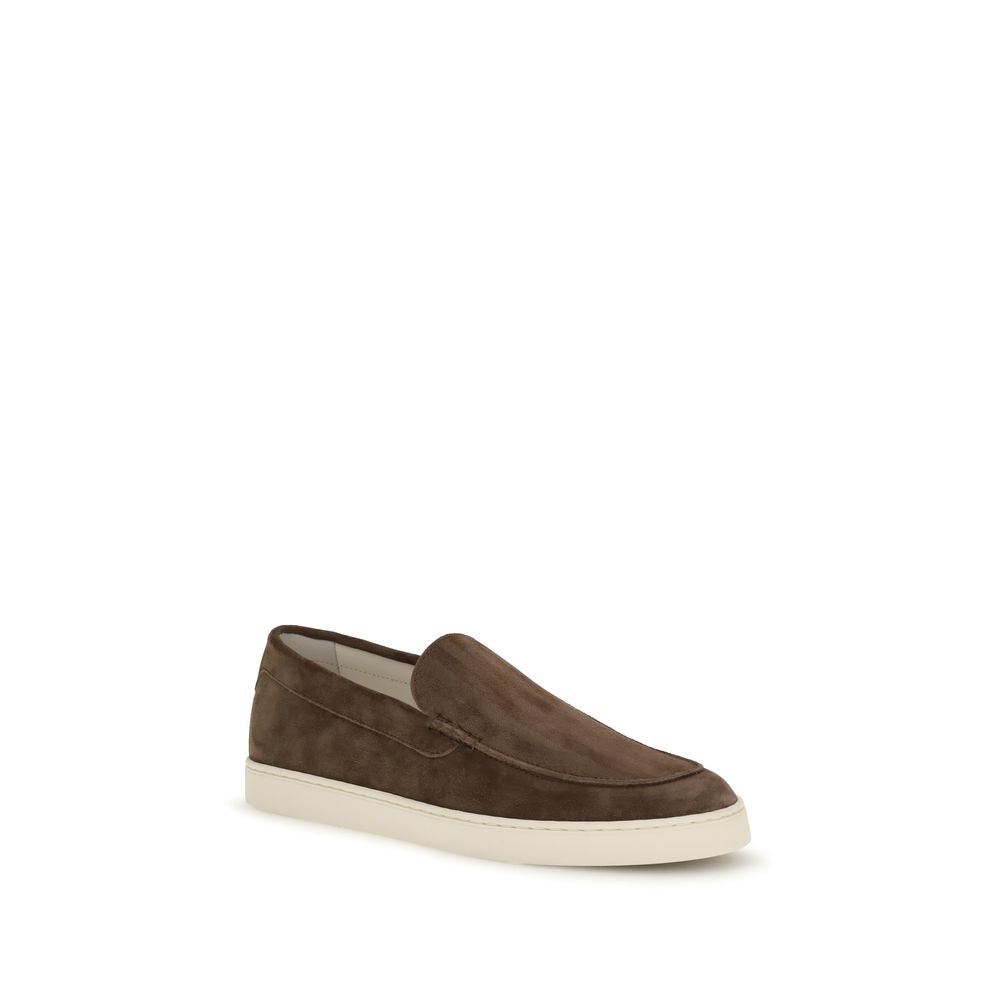 Brunello Cucinelli Brown Calf Leather Bos Taurus Slip-On Loafers - Luxe Nova