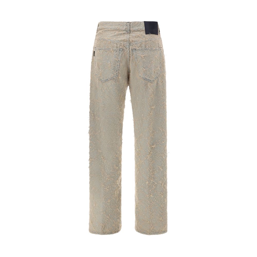 Haikure Blue Cotton Straight-Leg Jeans