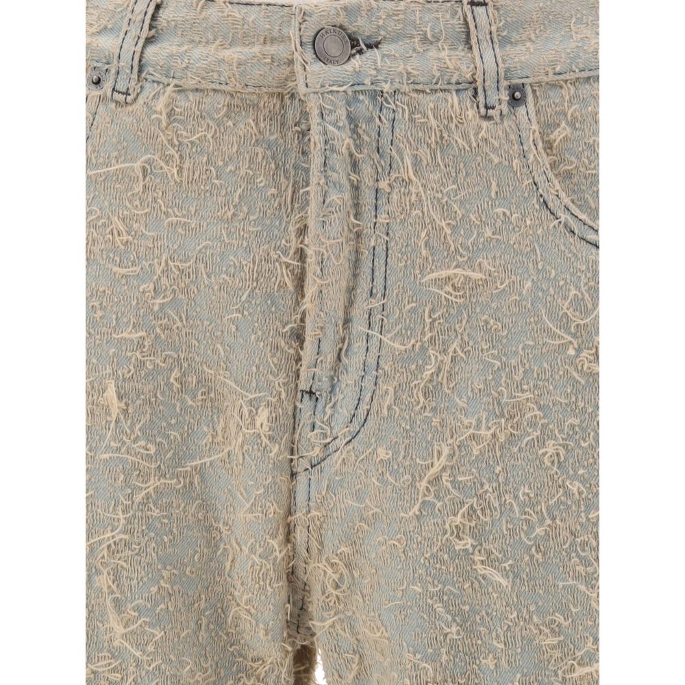 Haikure Blue Cotton Straight-Leg Jeans