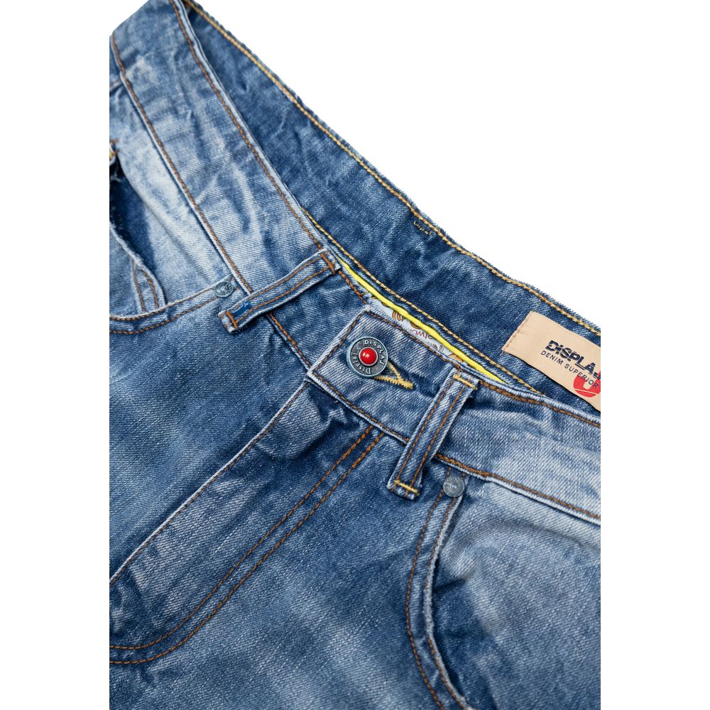 Displaj Blue Cotton Relaxed Fit Jeans - Luxe Nova