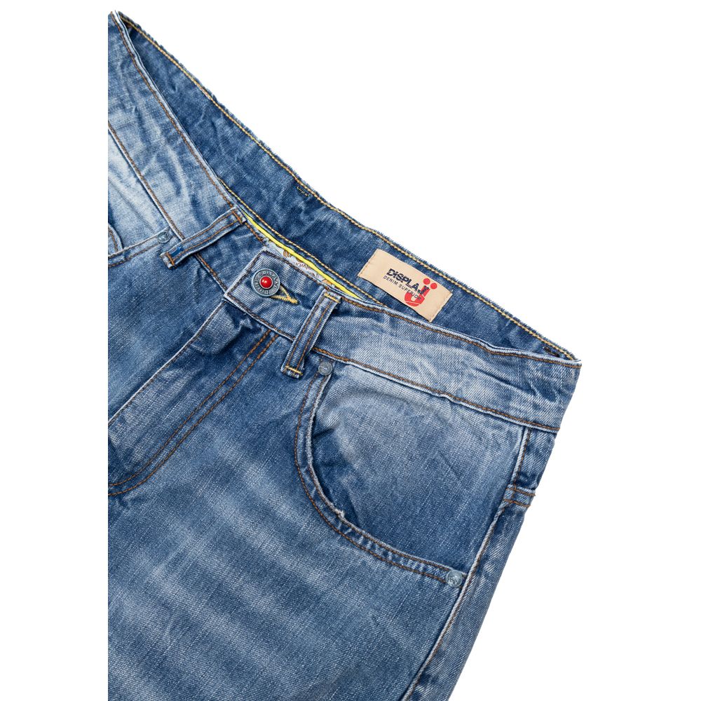 Displaj Blue Cotton Relaxed Fit Jeans - Luxe Nova